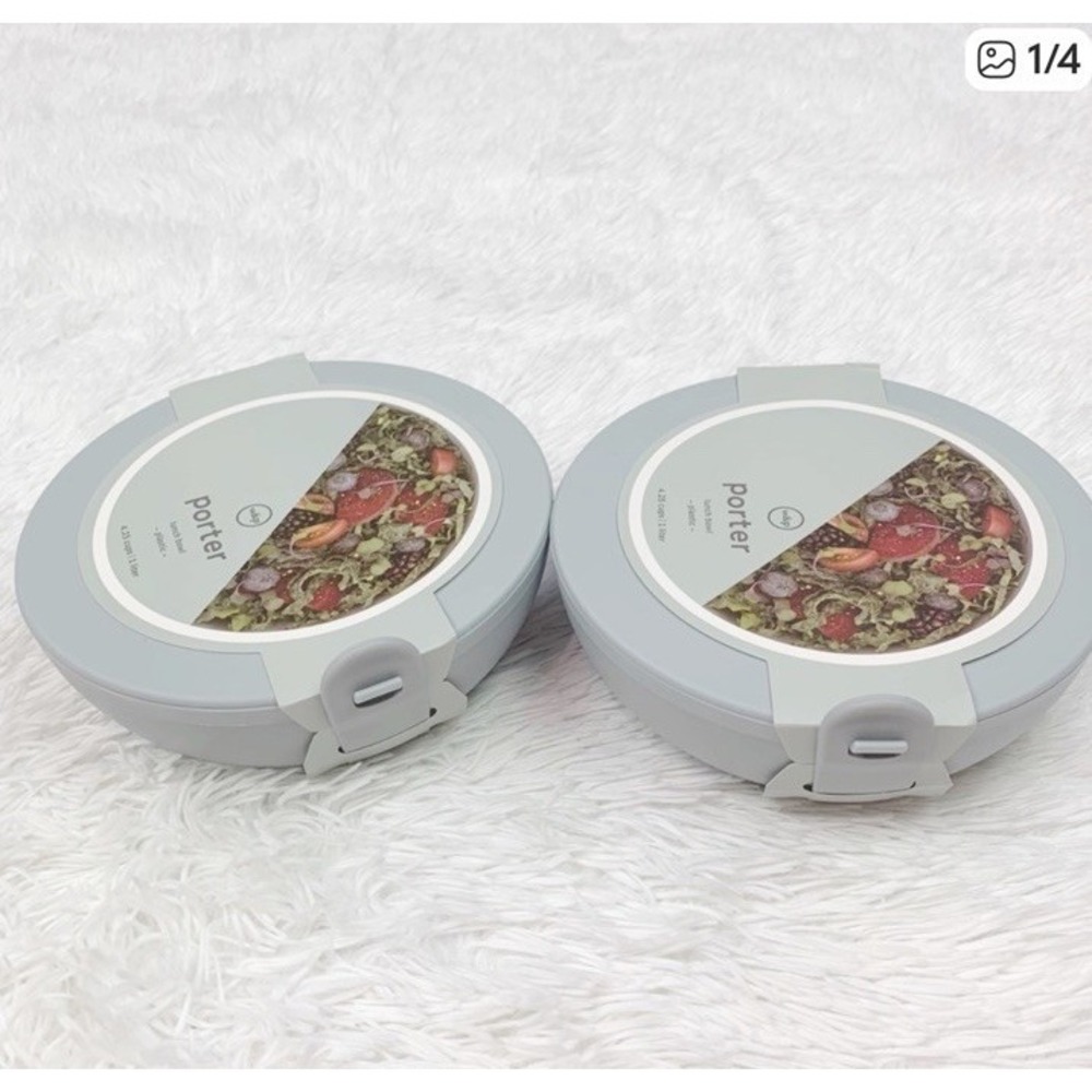 Set Of 2 w&p FBA free Microwave Safe Lunch Bowl In‎ Slate Light Gray